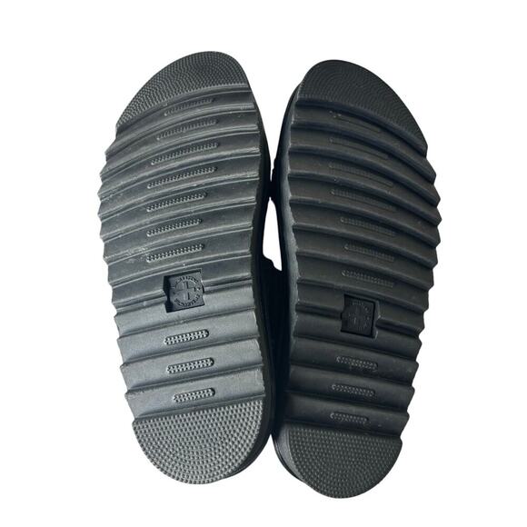 Dr. Martens Myles Suede Fur Lined Buckle Slide Sandals Dark Brown Size 10 - Picture 7 of 8